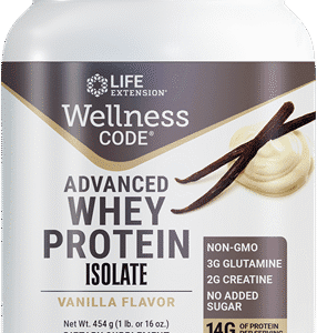 Wellness Code Advanced Whey Protein Isolate (Vanilla) - 16 oz (1 lb)