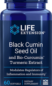 Black Cumin Seed Oil and Bio-Curcumin Turmeric Extract - 60 Softgels