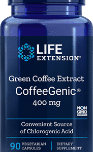 CoffeeGenic Green Coffee Extract (400 mg) - 90 Vegetarian Capsules