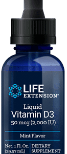 Liquid Vitamin D3 - 50 mcg (2,000 IU) - 1 oz (Mint Flavor)