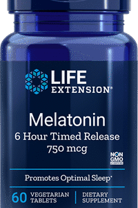 Melatonin 6 Hour Timed Release (750 mcg) - 60 Vegetarian Tablets