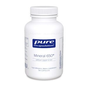 Mineral 650 W/O Cu & Fe 180 Capsules