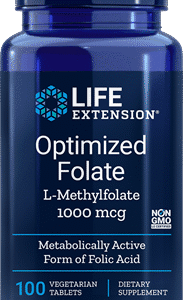 Optimized Folate (L-Methylfolate) 1700 mcg - 100 Vegetarian Tablets