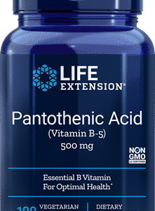 Pantothenic Acid (Vitamin B-5) 500 mg - 100 Vegetarian Capsules