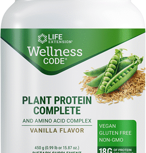 Wellness Code Plant Protein Complete & Amino Acid Complex (Vanilla Flavor) - 15.87 oz