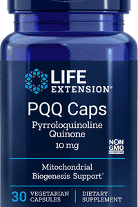 PQQ Caps with BioPQQ (Pyrroloquinoline Quinone) 10 mg - 30 Vegetarian Capsules