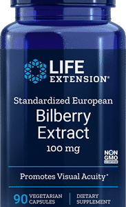 Standardized European Bilberry Extract (100 mg) - 90 Vegetarian Capsules
