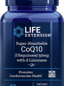 Super-Absorbable CoQ10 (Ubiquinone) with D-Limonene (50 mg) - 60 Softgels