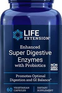 Enhanced Super Digestive Enzymes with Probiotics - 60 Vegetarian Capsules