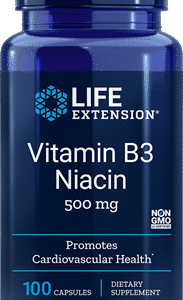 Vitamin B3 Niacin (500 mg) - 100 Capsules