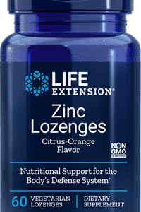Zinc Lozenges (Citrus-Orange Flavor) - 60 Vegetarian Lozenges