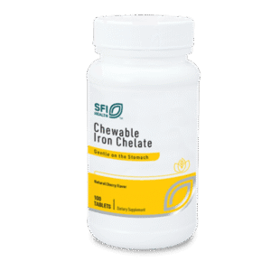 Chewable Iron Chelate 30mg Natural Cherry Flavor - 100 Vegcaps