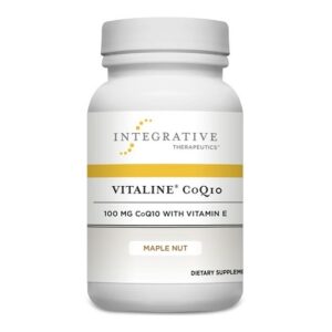 Vitaline CoQ10 100 mg with Vitamin E Chewable Maple Nut 30 Wafers