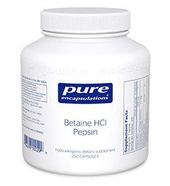 Betaine HCl Pepsin 250 Capsules