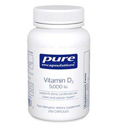 Vitamin D3 5,000 IU - 250 capsules