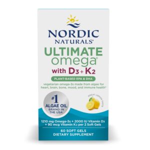 Ultimate Omega Plant-Based with D3+K2 - Lemon (60 Count)