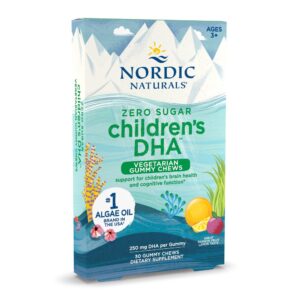 Zero Sugar Children's DHA Vegetarian Gummy Chews - Passion Fruit Lemon (30 Count)