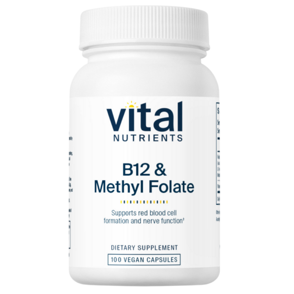 B-12/Methyl Folate 1000mcg/800mcg (100 Capsules)