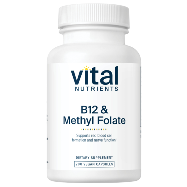 B-12/Methyl Folate 1000mcg/800mcg (200 Capsules)