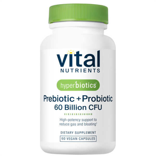 Hyperbiotics Prebiotic + Probiotic 60 Billion CFU (60 Capsules)