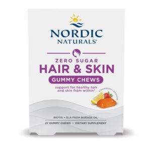 Zero Sugar Hair and Skin Gummy Chews - Strawberry Lemonade (27 Count)