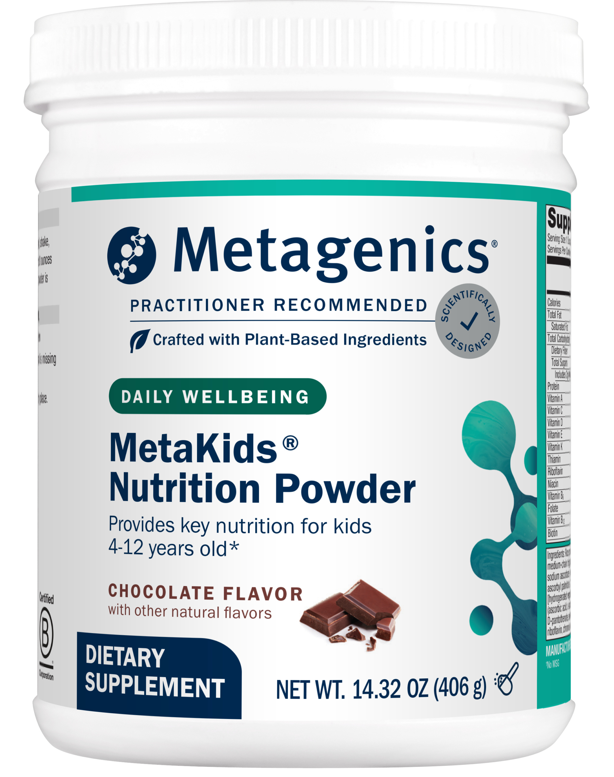 MetaKids Nutrition Powder Chocolate 1531106H2 28oz SHAKECKID.png
