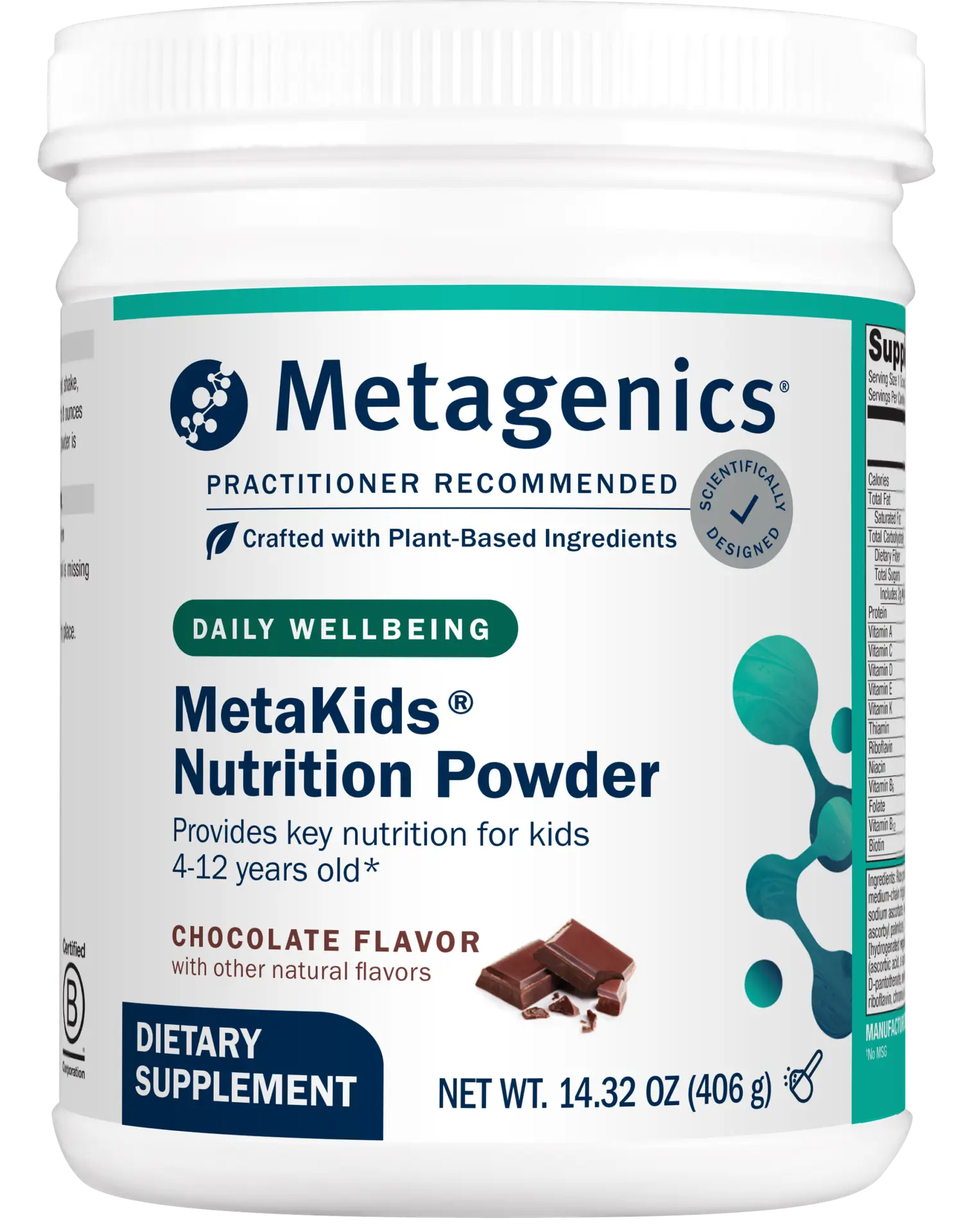 MetaKids Nutrition Powder Chocolate 1531106H2 28oz SHAKECKID.png